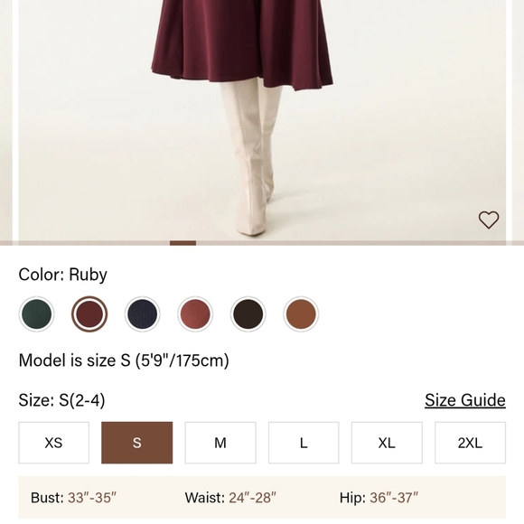 NWT OGL ProWarm Mockneck Midi Brami Dress with Pockets in Ruby Red Size S - Picture 10 of 11